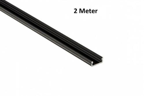 LED Profiel 2 meter - 6.3x16mm DESIGN D - ZWART, Doe-het-zelf en Bouw, Metalen, Verzenden